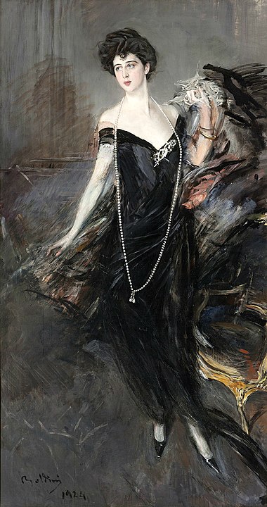 Giovanni Boldini, Ritratto di donna Franca Florio (1924), 221x119 cm