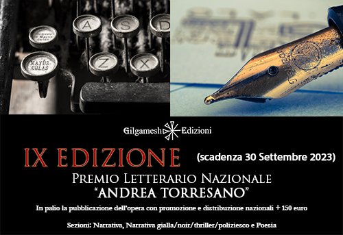 Premio Letterario Nazionale “Andrea Torresano”: il bando della IX edizione