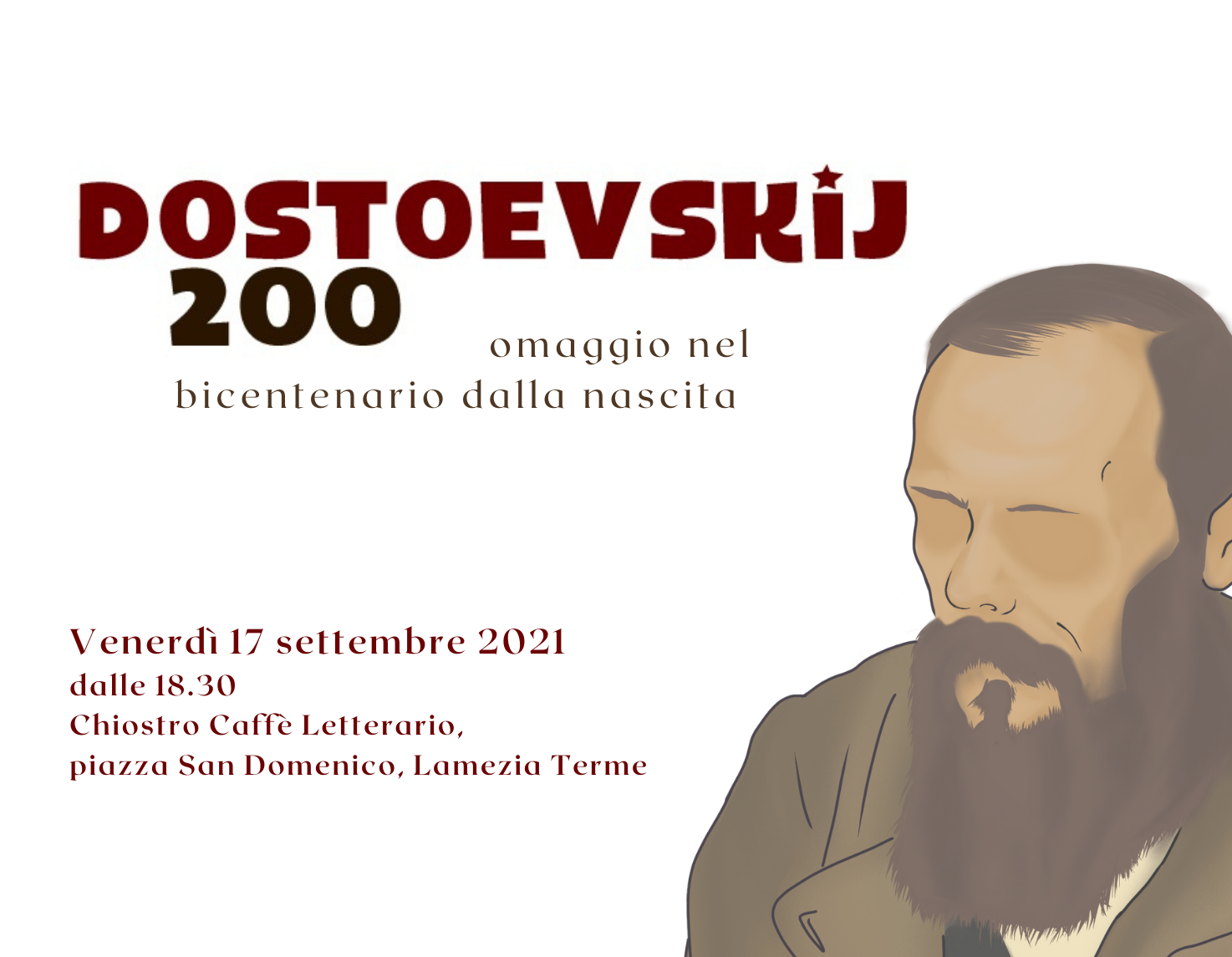 “Dostoevskij 200”: venerdì 17 la serata omaggio al grande scrittore russo