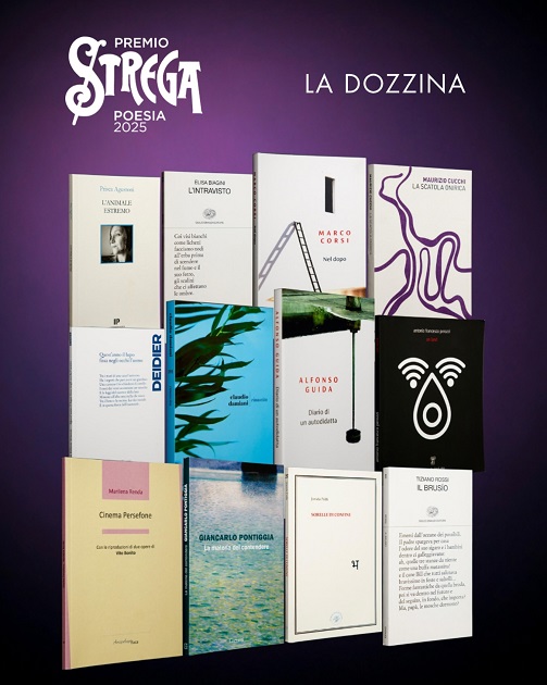 Diffusa oggi, primo giorno di primavera che coincide con la Giornata mondiale della poesia, la dozzina del Premio Strega Poesia 2025.