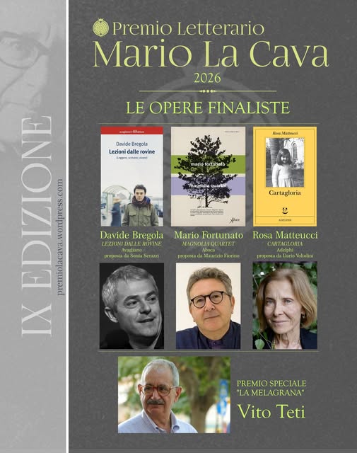 Premio Mario La Cava 2026: i 3 libri finalisti