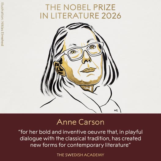 Anne Carson è il Premio Nobel per la Letteratura 2026